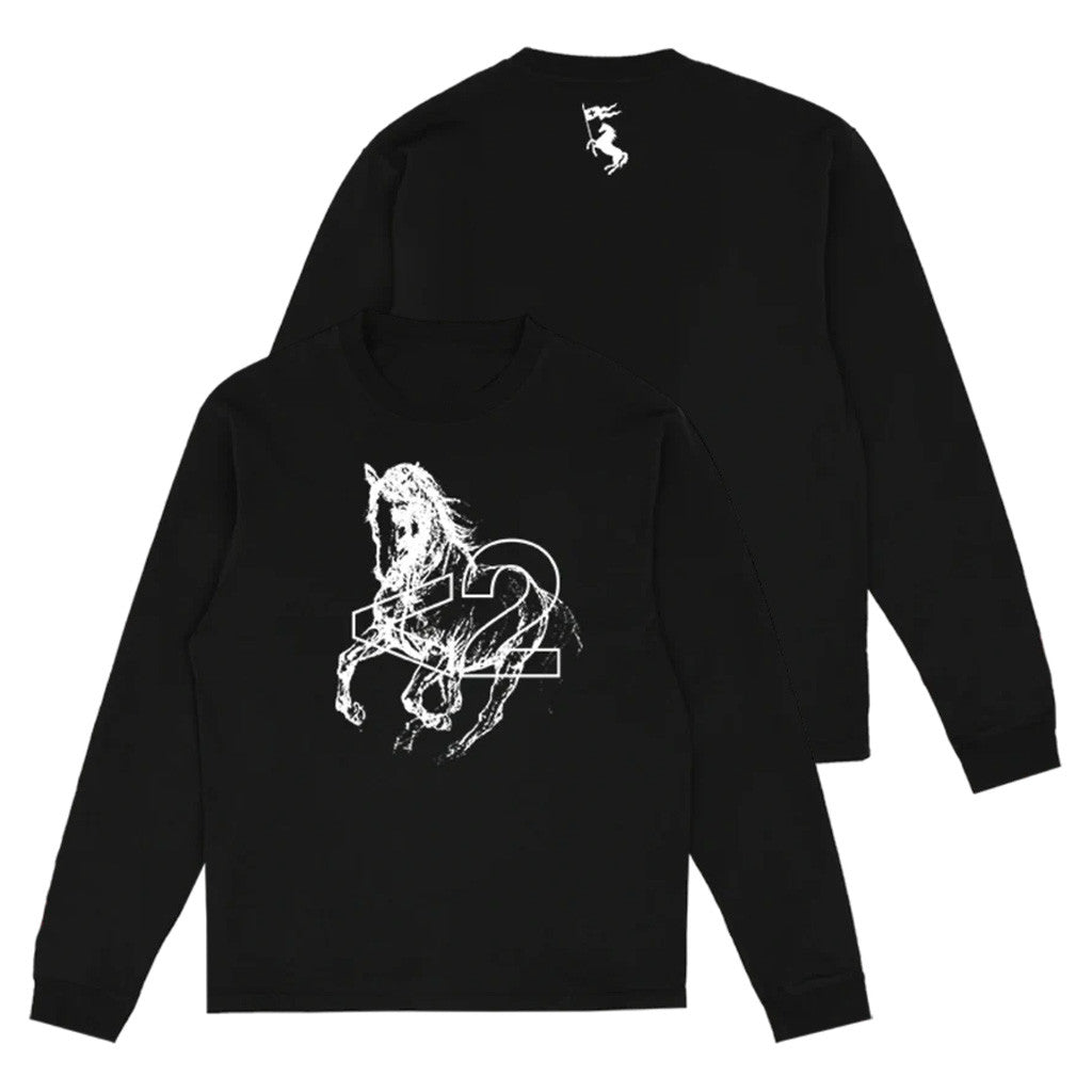 2Hollis Merch Black Horse Long Sleeve T-Shirt Gifts For Him