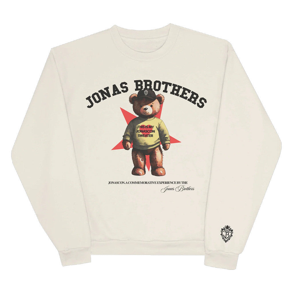 Jonas Brothers Merch Teddy Bear Crewneck Sweatshirt Pop Band Fans Gifts