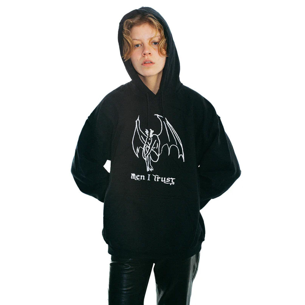Men I Trust Merch Gargoyle Black Hoodie Presents For Boyfriend