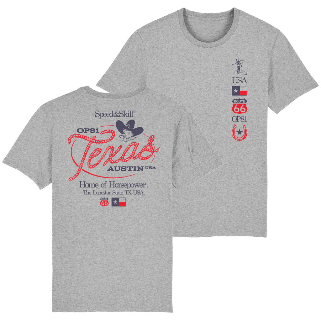 Oscar Piastri Merch Texas 2024 T-Shirt Grey Present For Dad