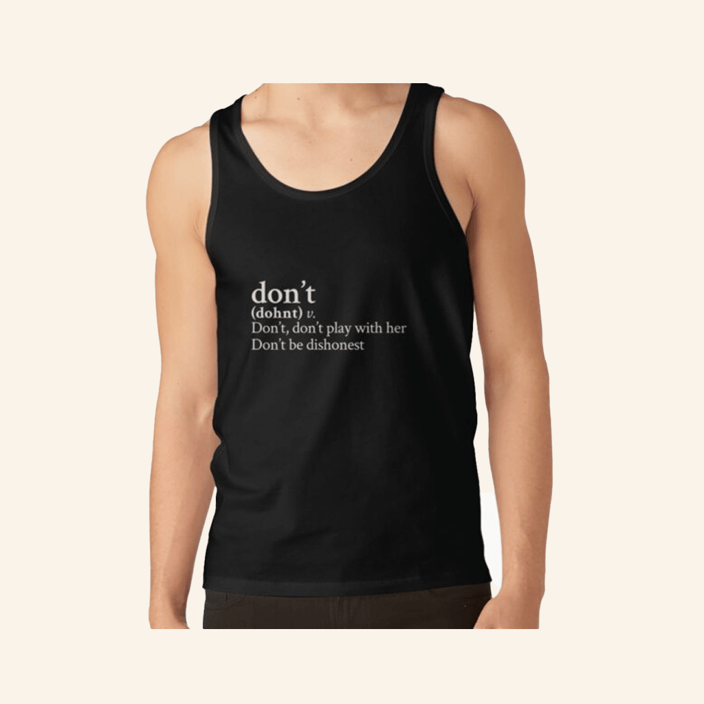 Bryson Tiller Merch Don't By Bryson Tiller Stick The Song Tank Top Gifts For Fans