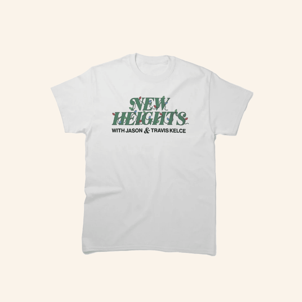 New Heights Merch Christmas White T-Shirt Gifts For Husband
