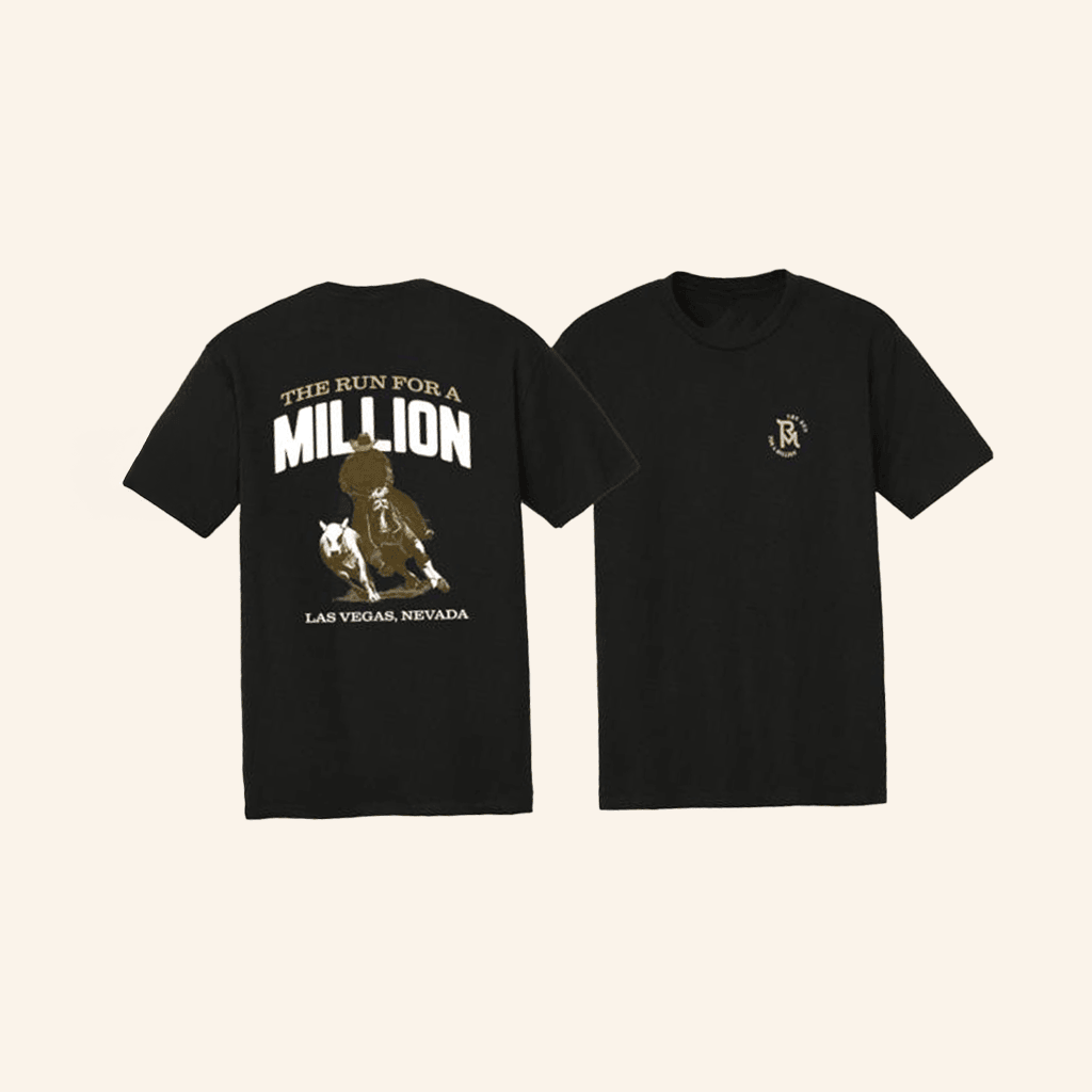 The Run For A Million Merch Trfam Cow Horse Black T-Shirt Gifts For Dad