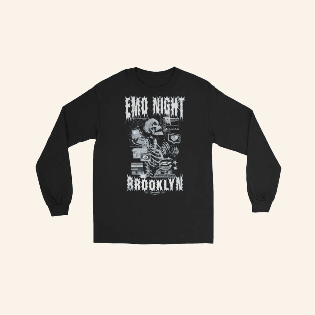 Emonightbk Merch Computer Skeleton Long Sleeve Shirt Gifts For Friends