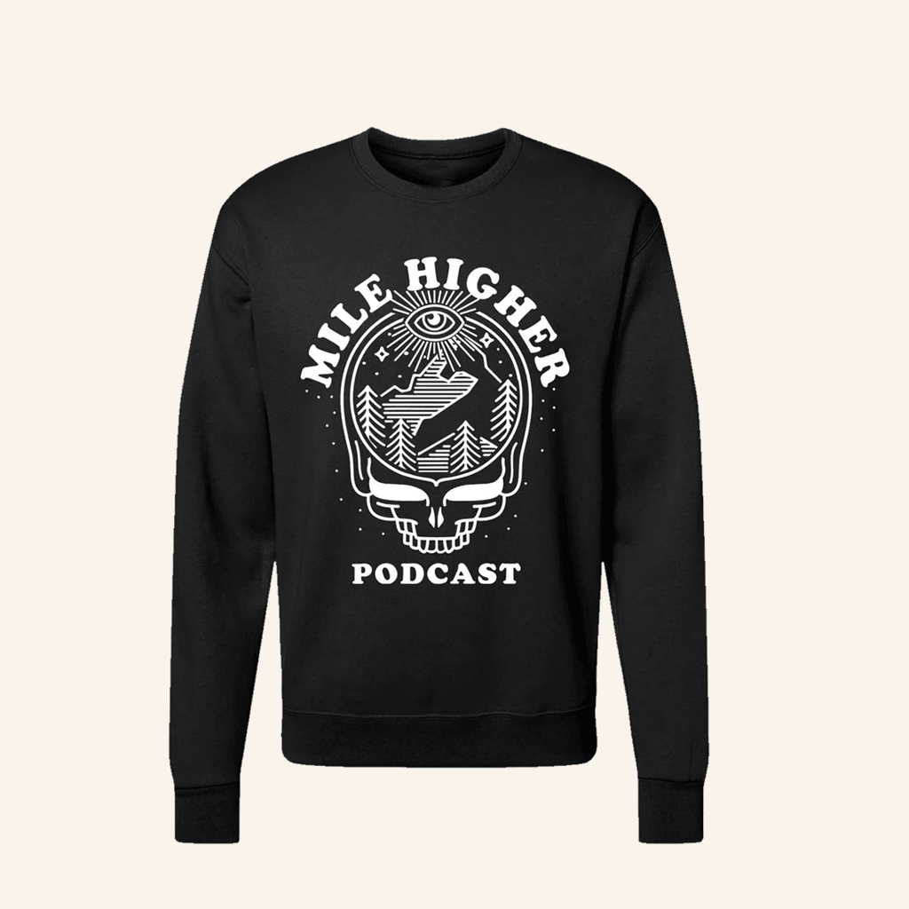 Mile Higher Merch Stealie Puff Print Crewneck Sweatshirt Gift Ideas For Husband