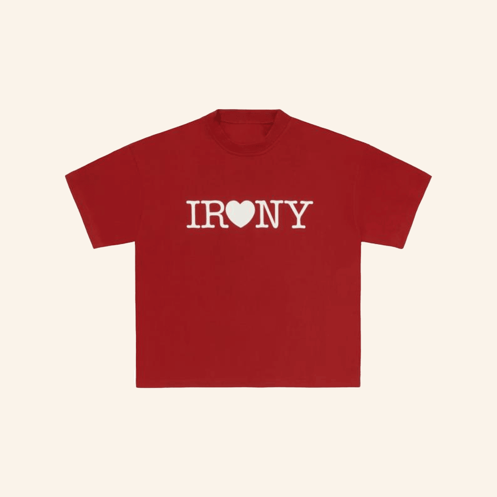 Fugazi Merch Irony Red T-Shirt Gifts For Girlfriend