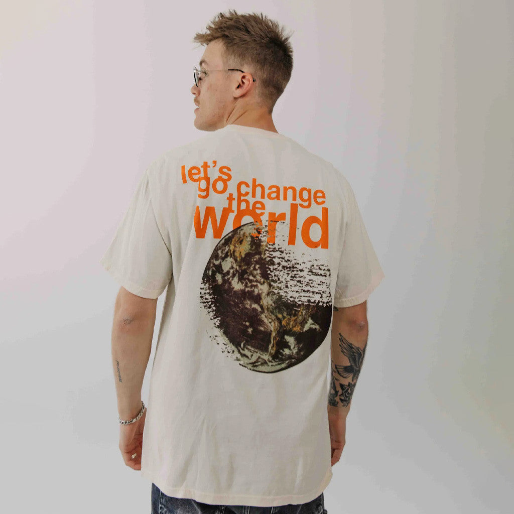 Red Rocks Merch Let's Go Change The World T-Shirt Gifts For Best Friends
