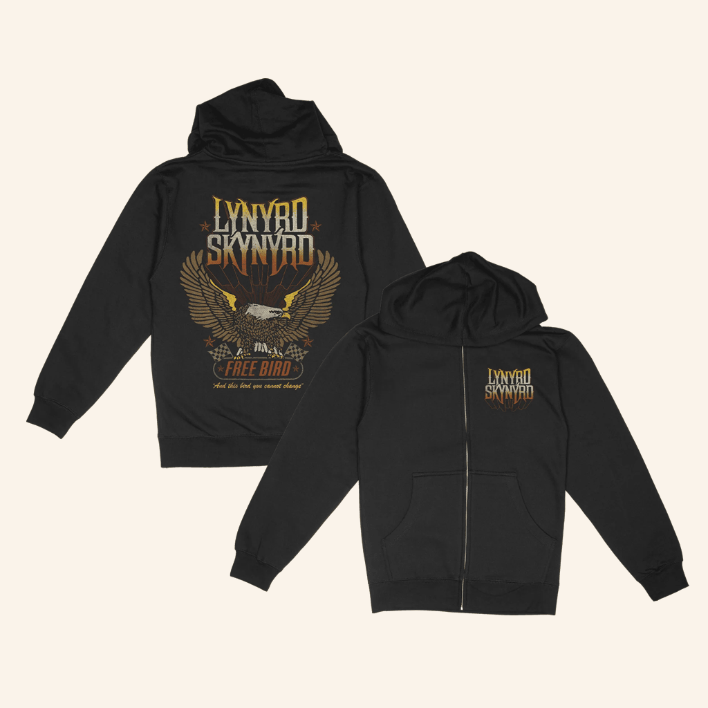 Lynyrd Skynyrd Merch Free Bird Zip Up Hoodie Gifts For Him