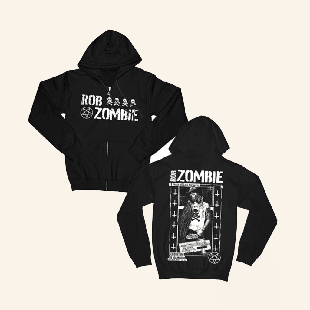 Rob Zombie Merch Devil Movie Zip Hoodie Presents For Boyfriend