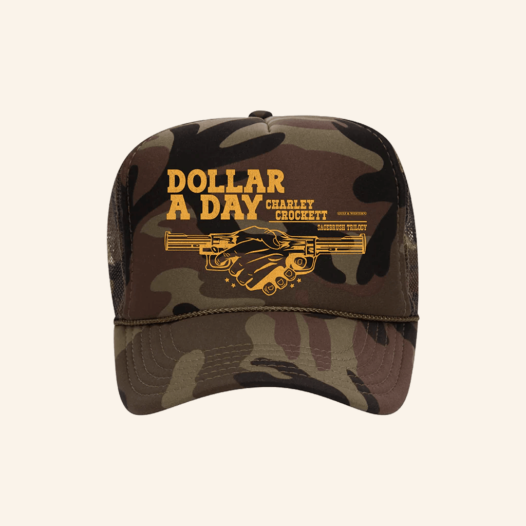 Charley Crockett Merch Trilogy Camo Trucker Hat Gifts For Father