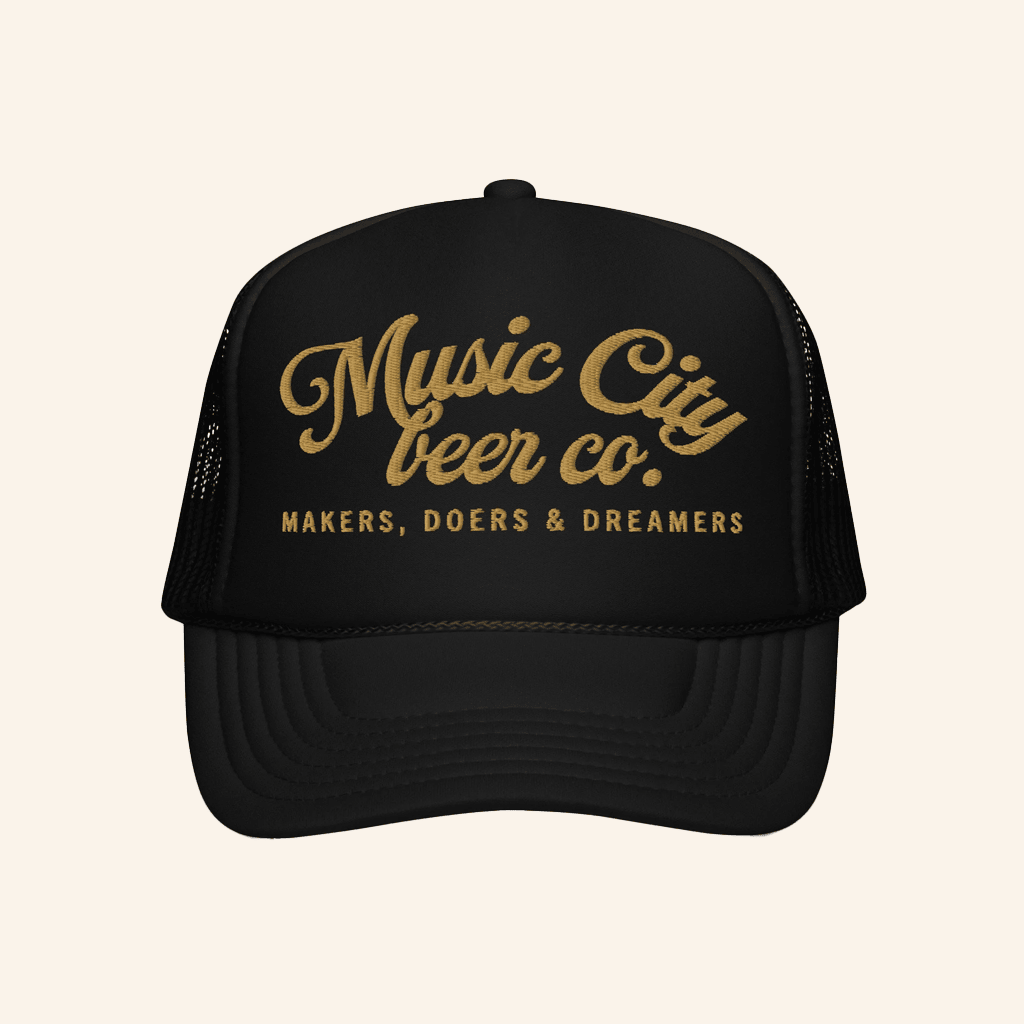 Music City Beer Merch Creators' Embroidered Trucker Hat Present For Husband
