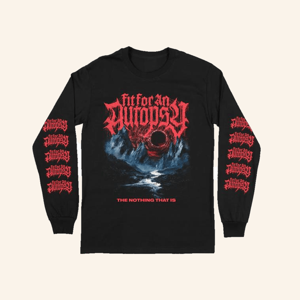 Fit For An Autopsy Merch Red Black Hole Long Sleeve T-Shirt Him Gifts