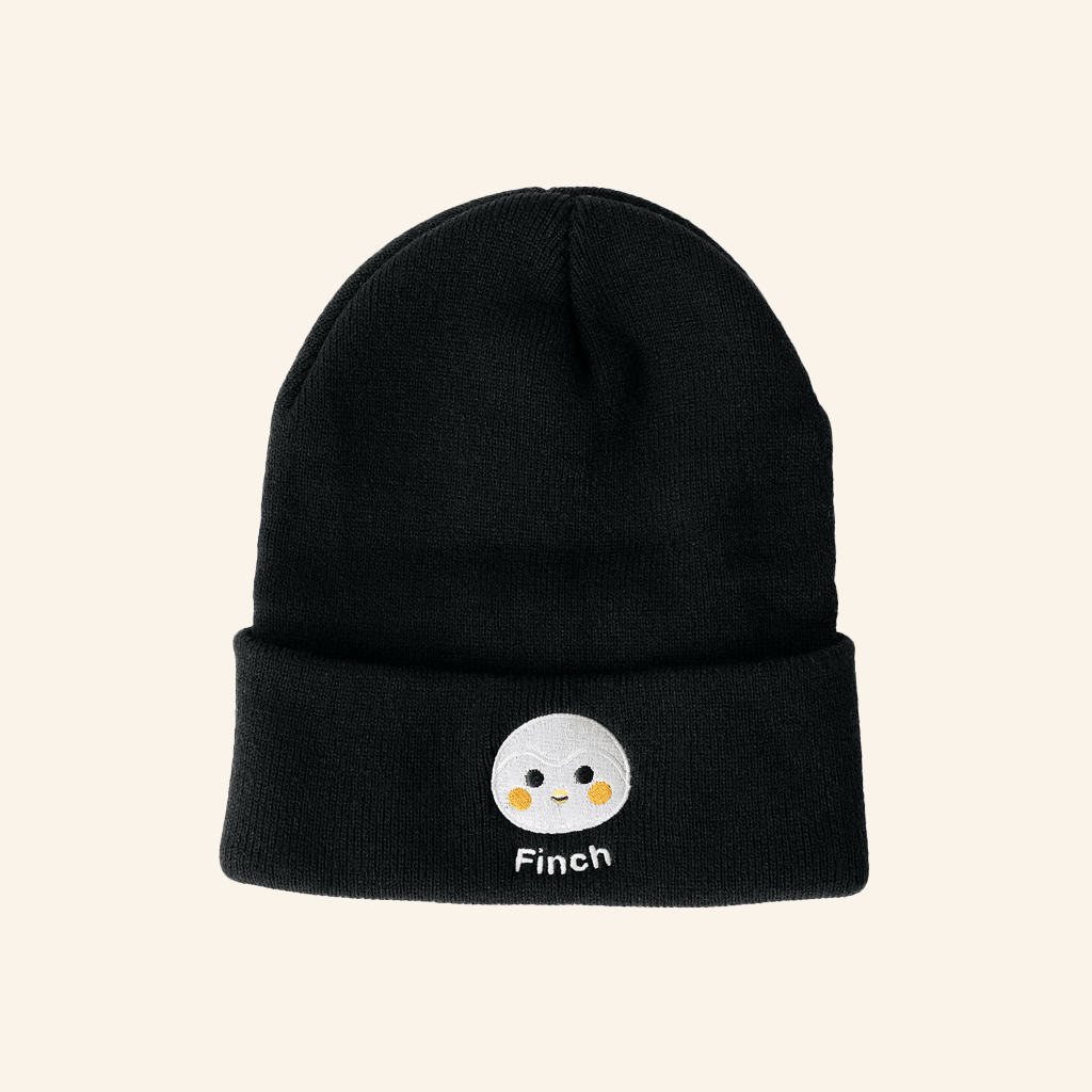 Finch Merch Black Embroidered Beanie Gifts For Girlfriends