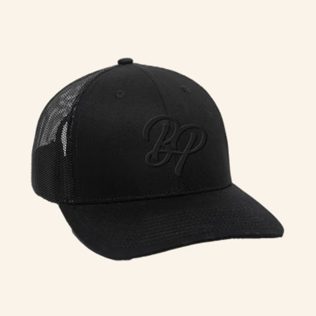 Brad Paisley Merch Tour 2025 Black On Black BP Trucker Hat Gifts For Music Lovers