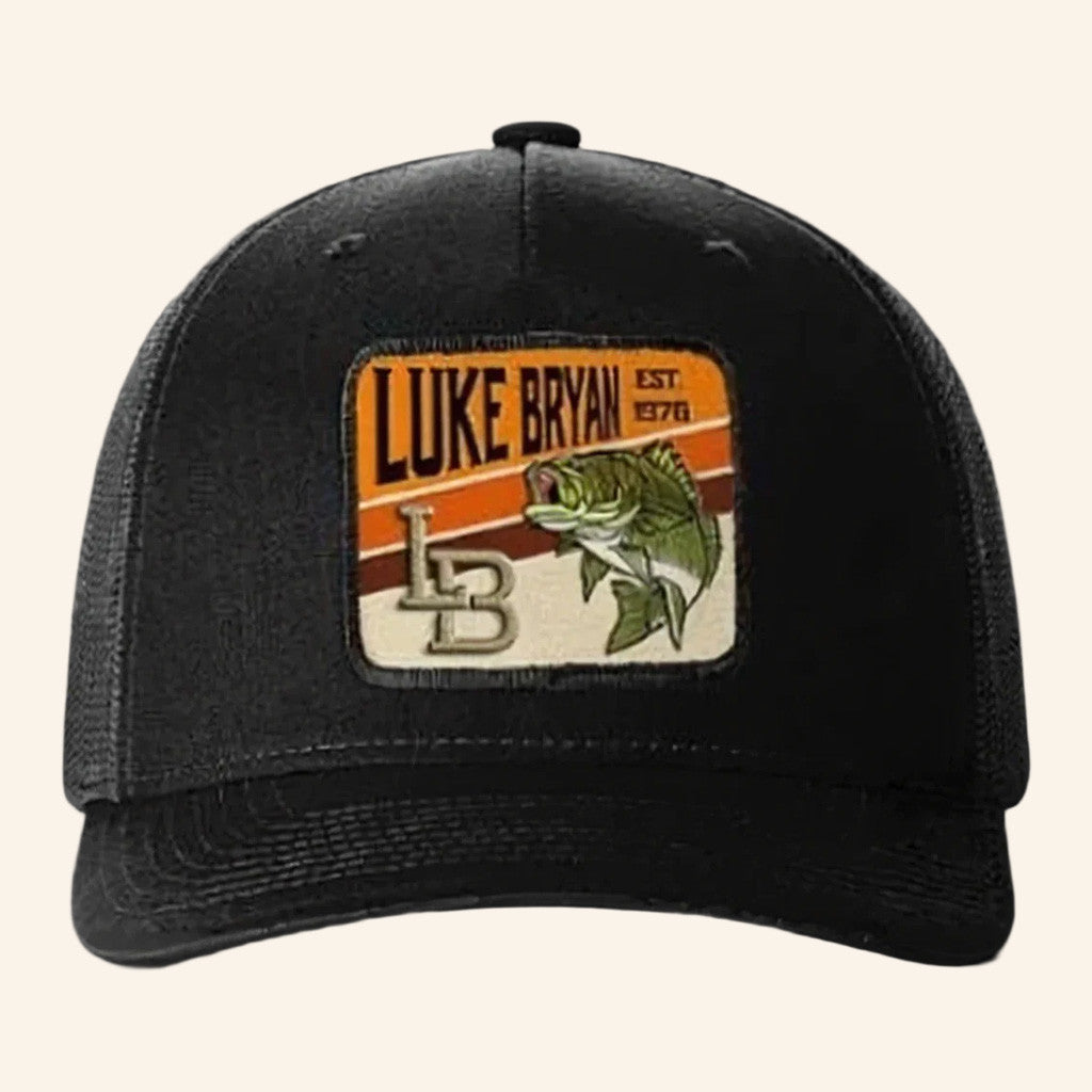 Luke Bryan Merch Tour 2025 Country Song Came On Tour Black Trucker Hat Embroidered