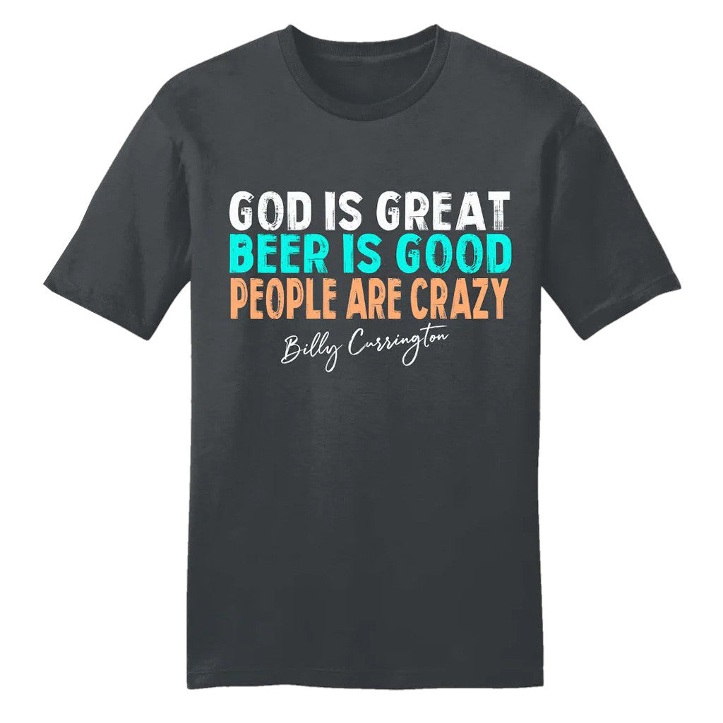 Billy Currington Merch Tour 2025 Billy Currington Charcoal God Is Great T-Shirt Gifts For Fans