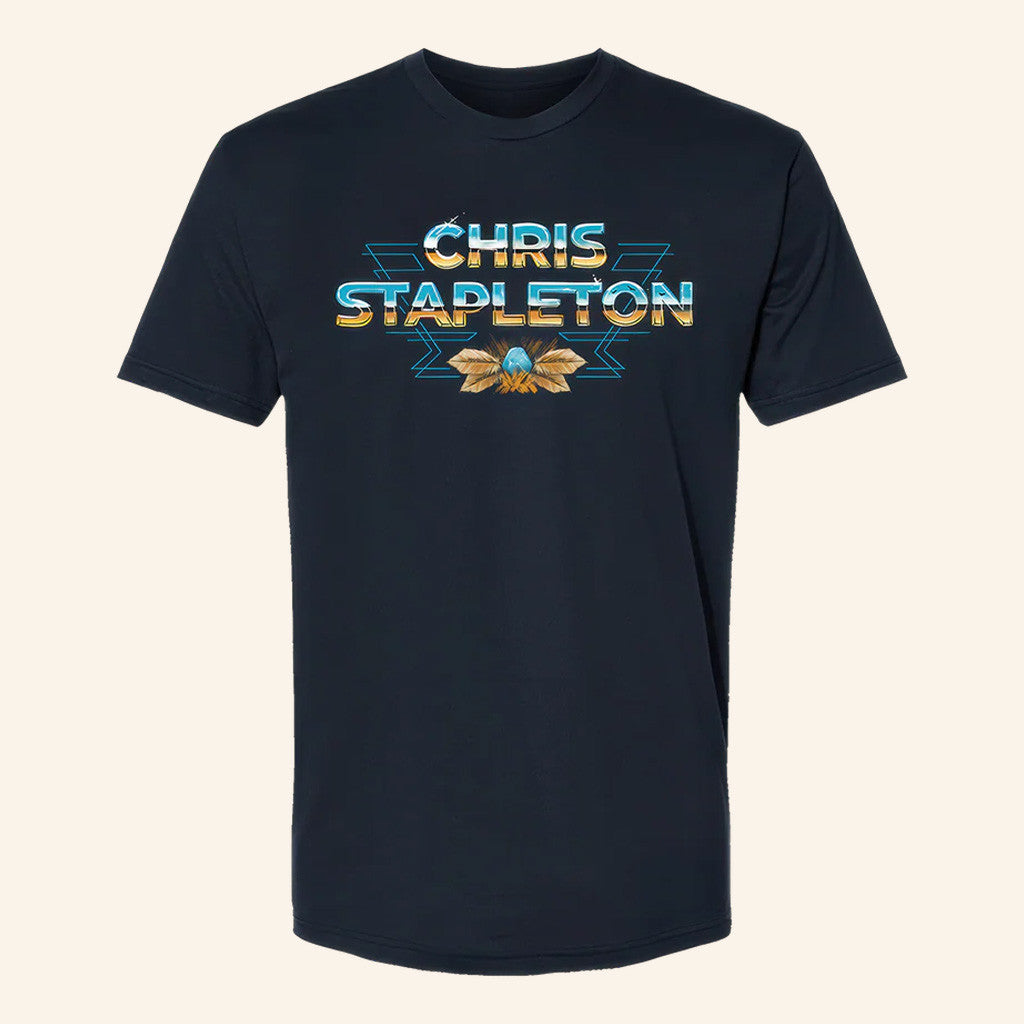 Chris Stapleton Merch Tour 2025 Men's Chrome Feather T-Shirt Gifts For Dad