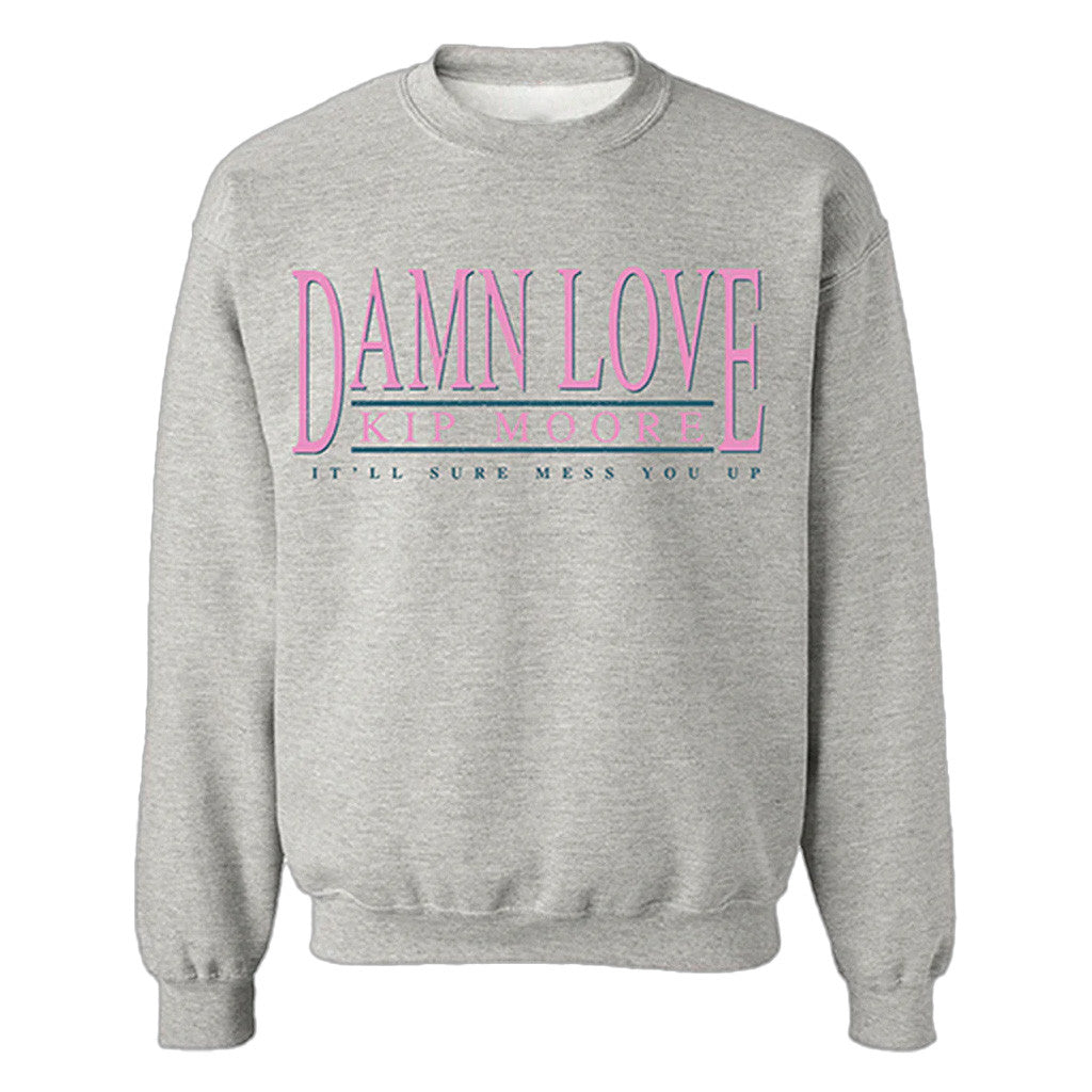 Kip Moore Merch Tour 2025 Damn Love Crewneck Sweatshirt Cool Gifts For Music Lovers