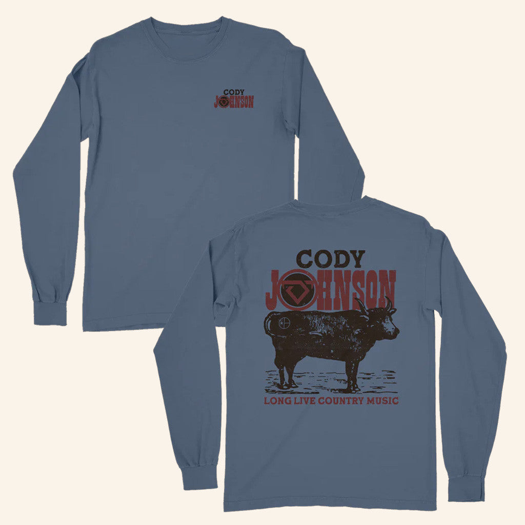 Cody Johnson Merch Tour 2025 Long Live Country Music Long Sleeve T-Shirt Gifts For Fans