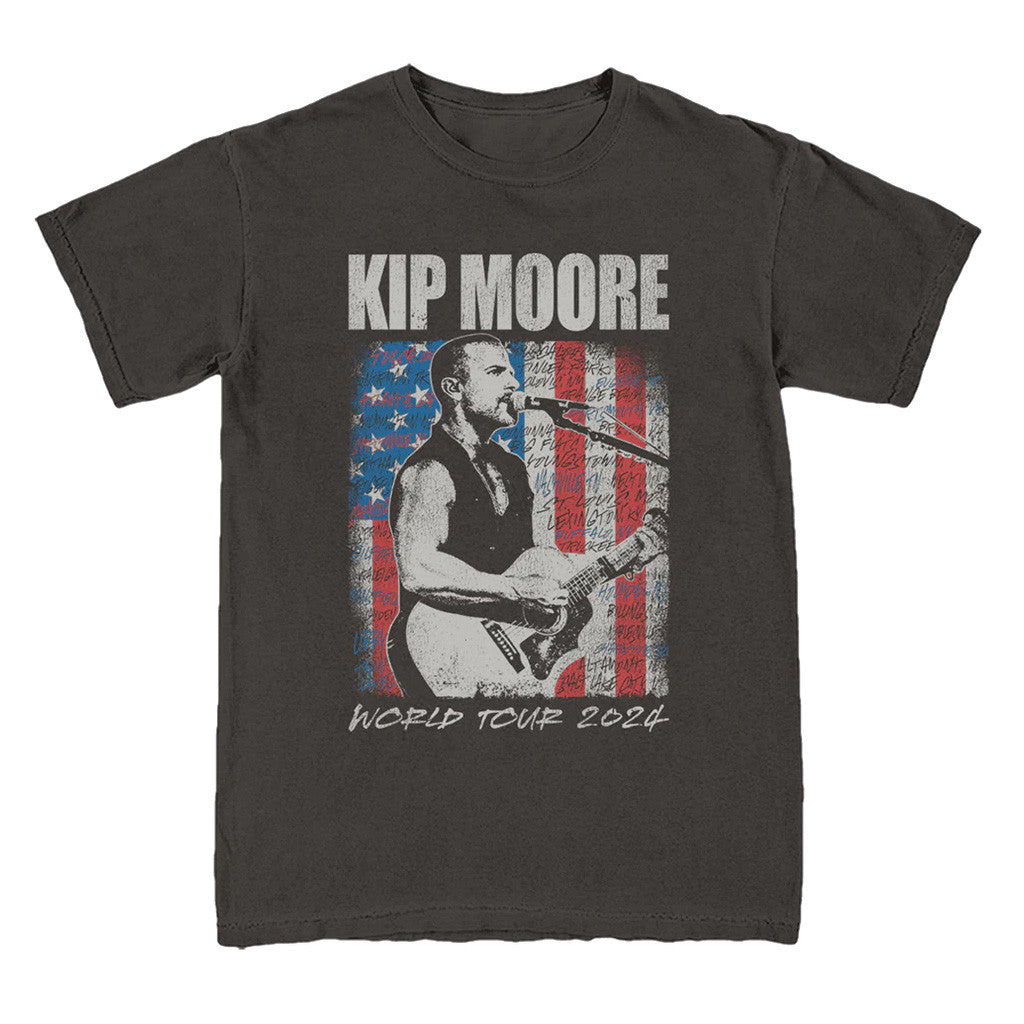 Kip Moore Merch Tour 2025 Flag World Tour T-Shirt Best Gifts For Husband