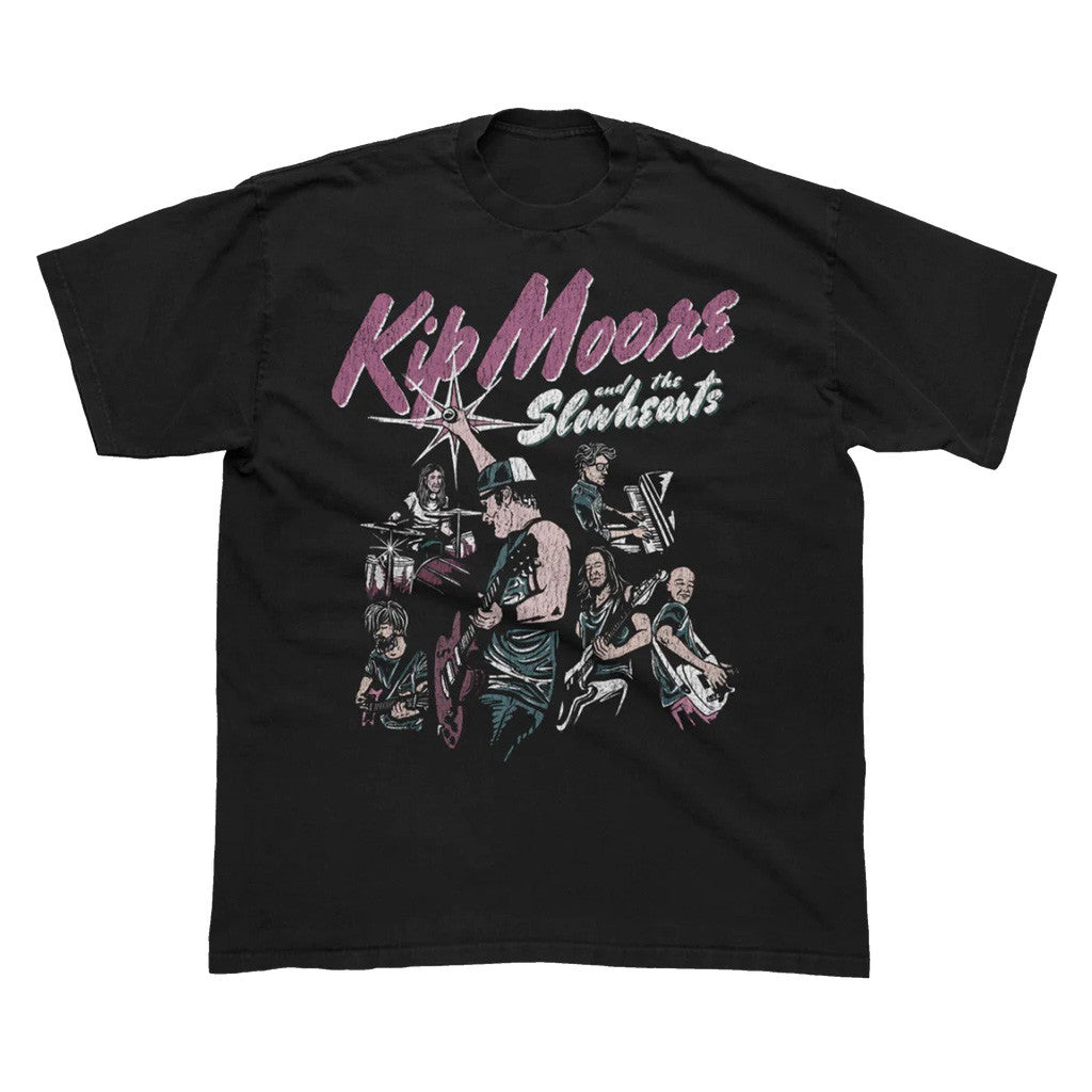 Kip Moore Merch Tour 2025 Slowhearts Band T-Shirt Gifts For Best Friends