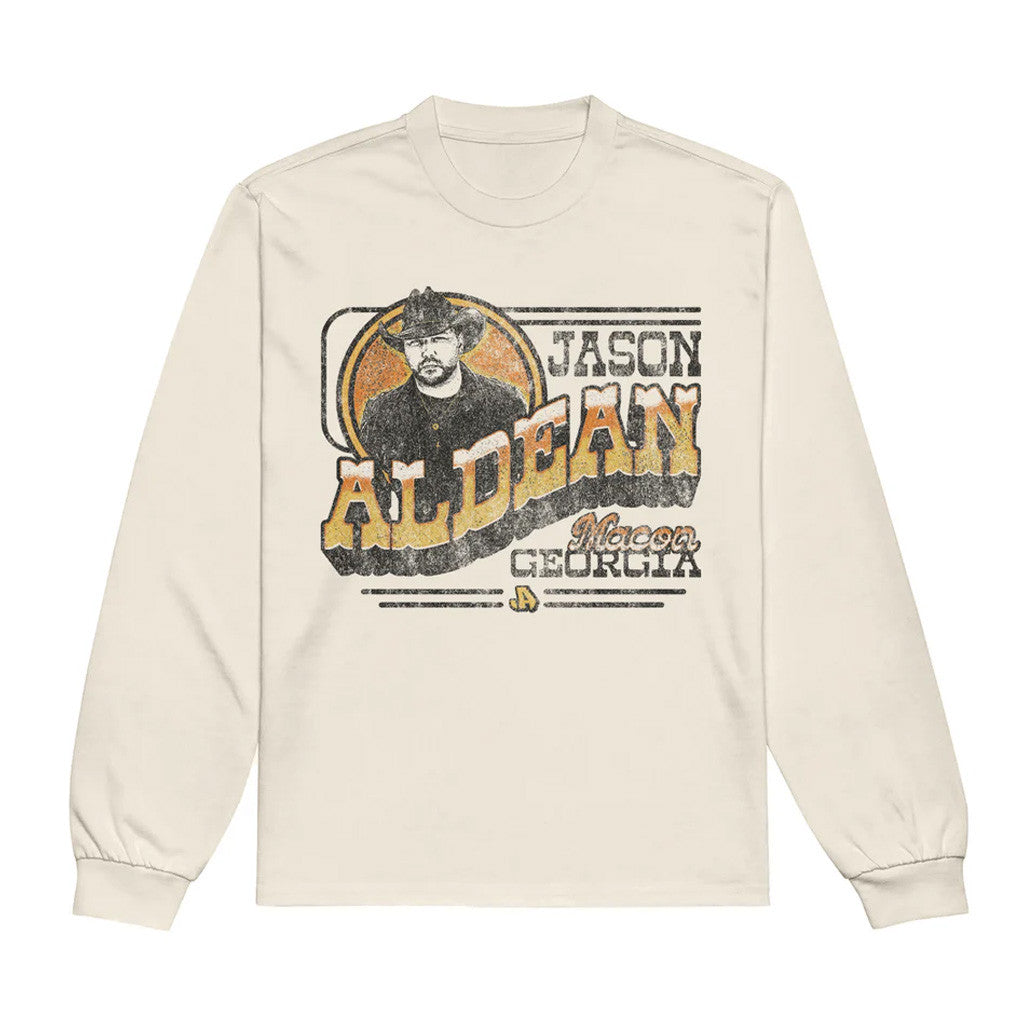 Jason Aldean Merch Tour 2025 Macon Georgia Long Sleeve T-Shirt Gifts For Boyfriend