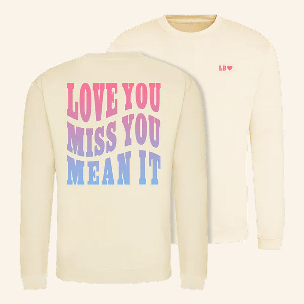Luke Bryan Merch Tour 2025 Love You Miss You Mean It Long Sleeve T-Shirt Him Gifts