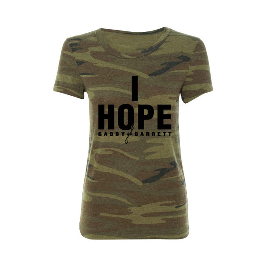 Gabby Barrett Merch Tour 2025 Gabby Barrett I Hope Ladies Camo T-Shirt Gifts For Wife