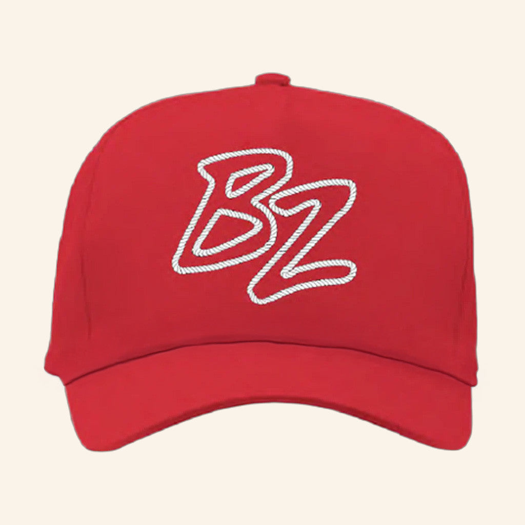 Bailey Zimmerman Merch Tour 2025 BZ Lasso Red White Embroidered Hat Gifts For Dudes