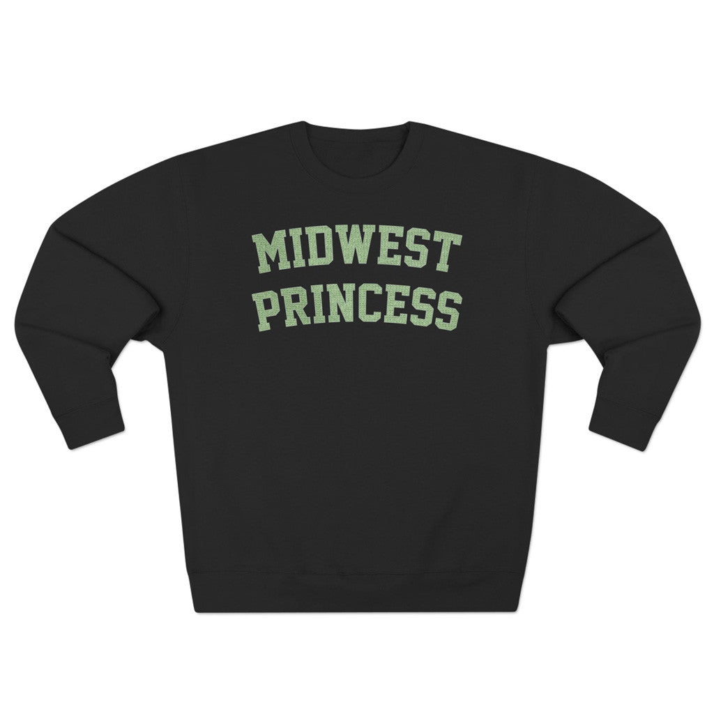 Chappell Roan Merch Tour 2025 Chappell Roan Midwest Princess Collegiate Sweatshirt Black