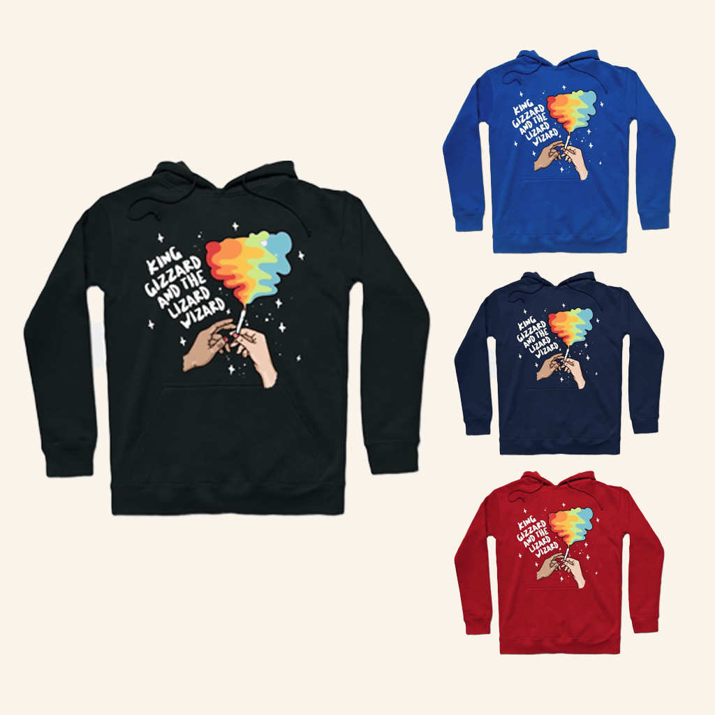 King Gizzard Merch King Gizzard And The Lizard Wizard Fanart Design Hoodie Dad Gifts