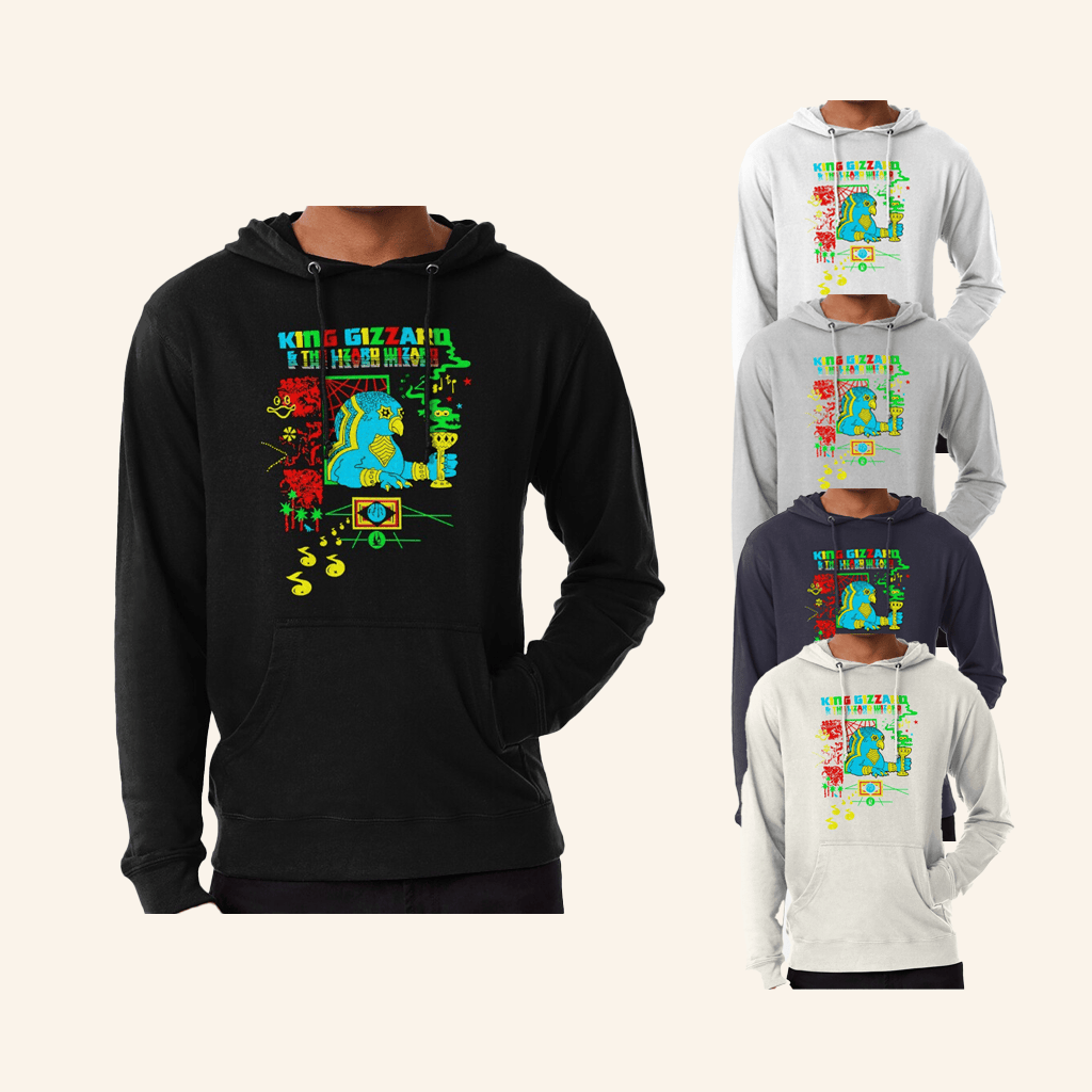 King Gizzard Merch King Gizzard And The Lizard Wizard Retro Vintage Hoodie Dad Gifts