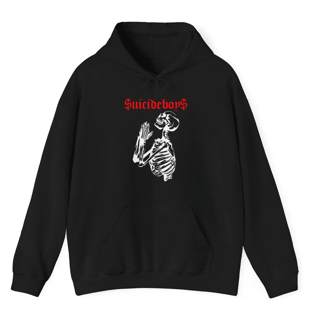 Suicide Boys Merch Hoodie SuicideBoys Praying Skeleton Hoodie Gifts For Fans