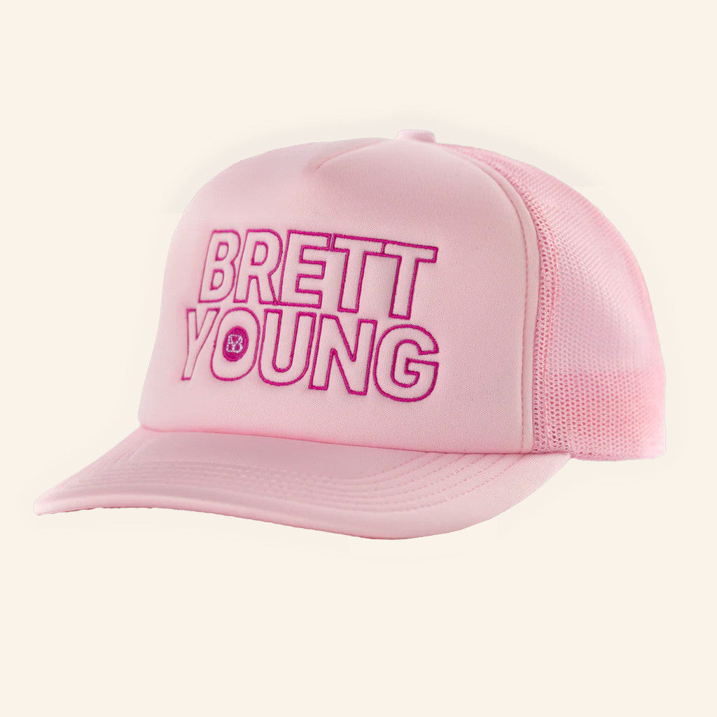 Brett Young Merch Tour 2025 Ladies Trucker Hat Gifts For Music Fans