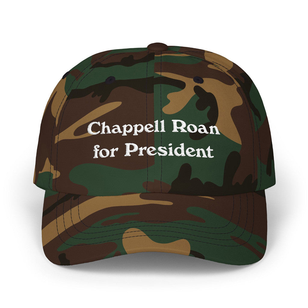 Chappell Roan Merch Tour 2025 Chappell Roan For President Embroidered Camo Hat
