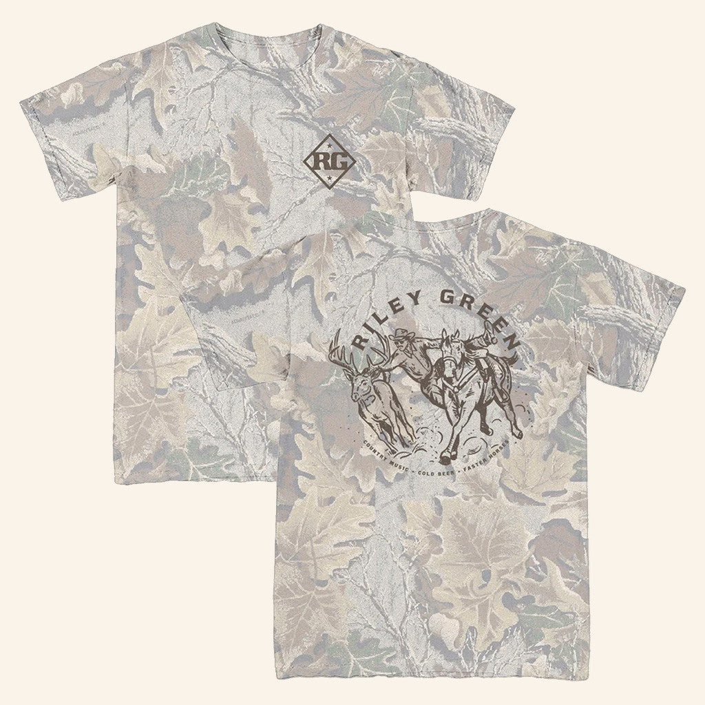 Riley Green Merch Tour 2025 Real Tree Camo T-Shirt Gift Ideas For Dad