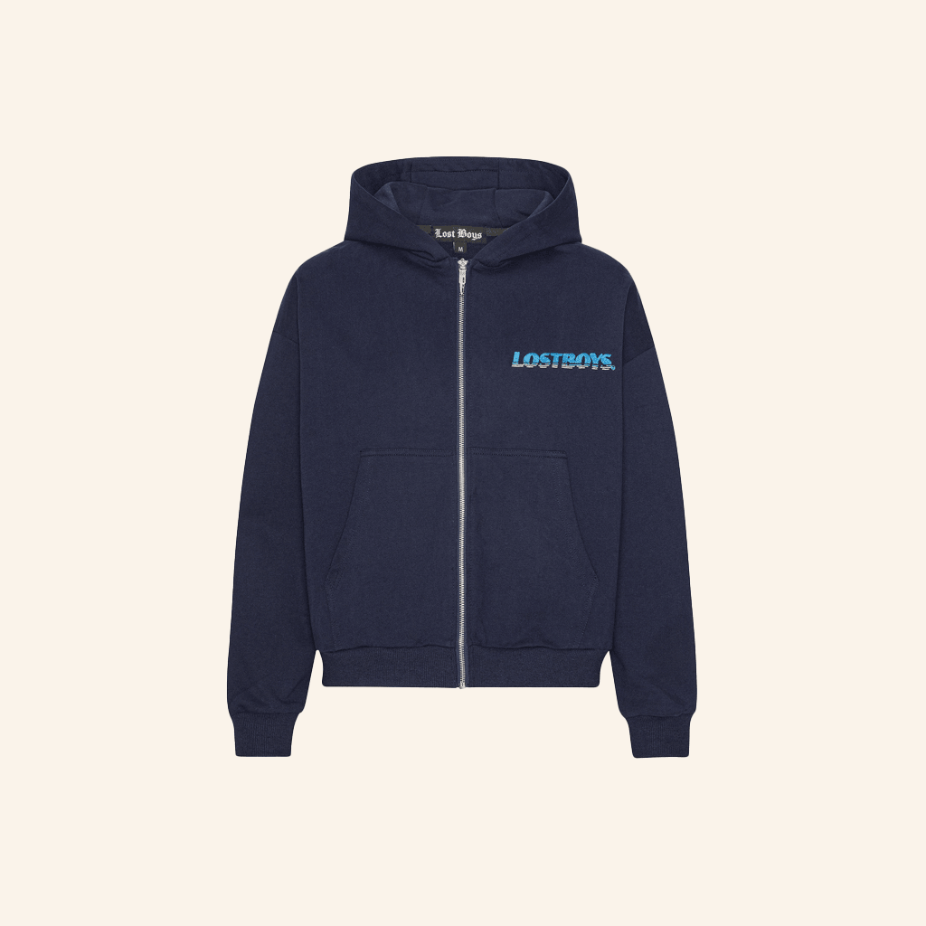 Lost Boy Archives Merch Zip Hoodie Navy Present For Husband