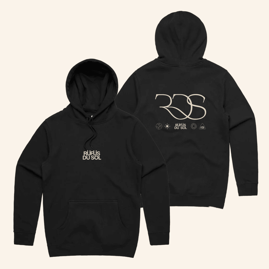 Rufus Du Sol Merch RDS Logo Black Hoodie Gifts For Music Fans