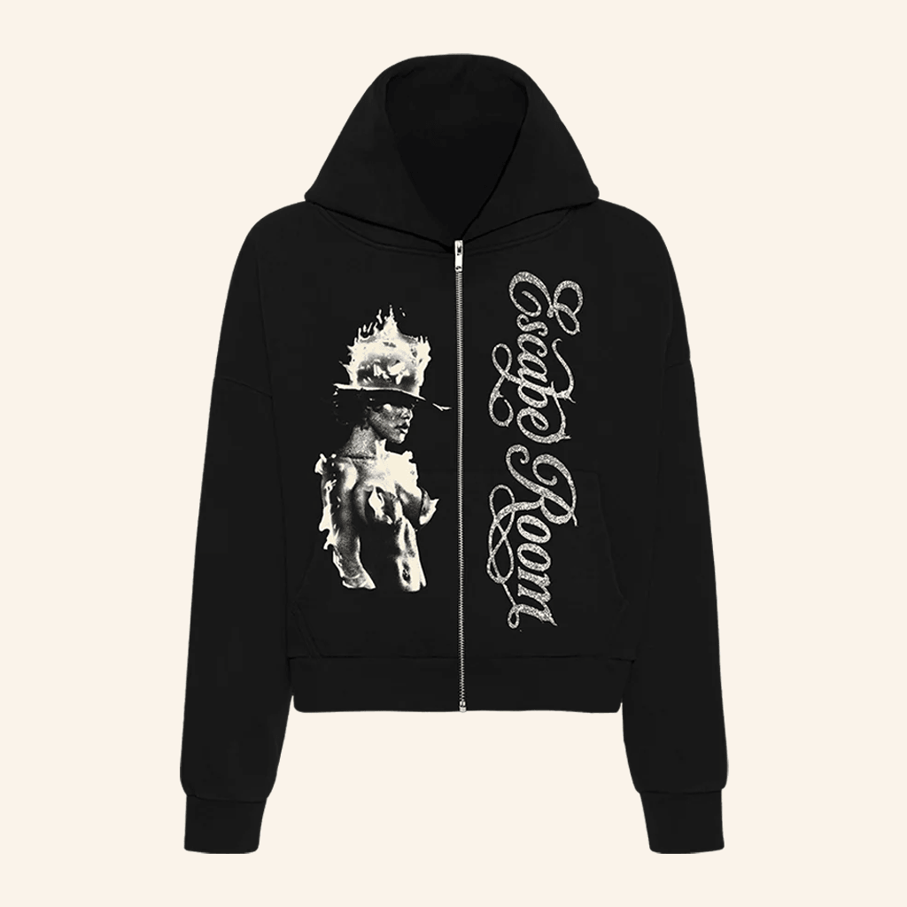 Teyana Taylor Merch Tey's Note Zip Hoodie Black Gifts For Swifties