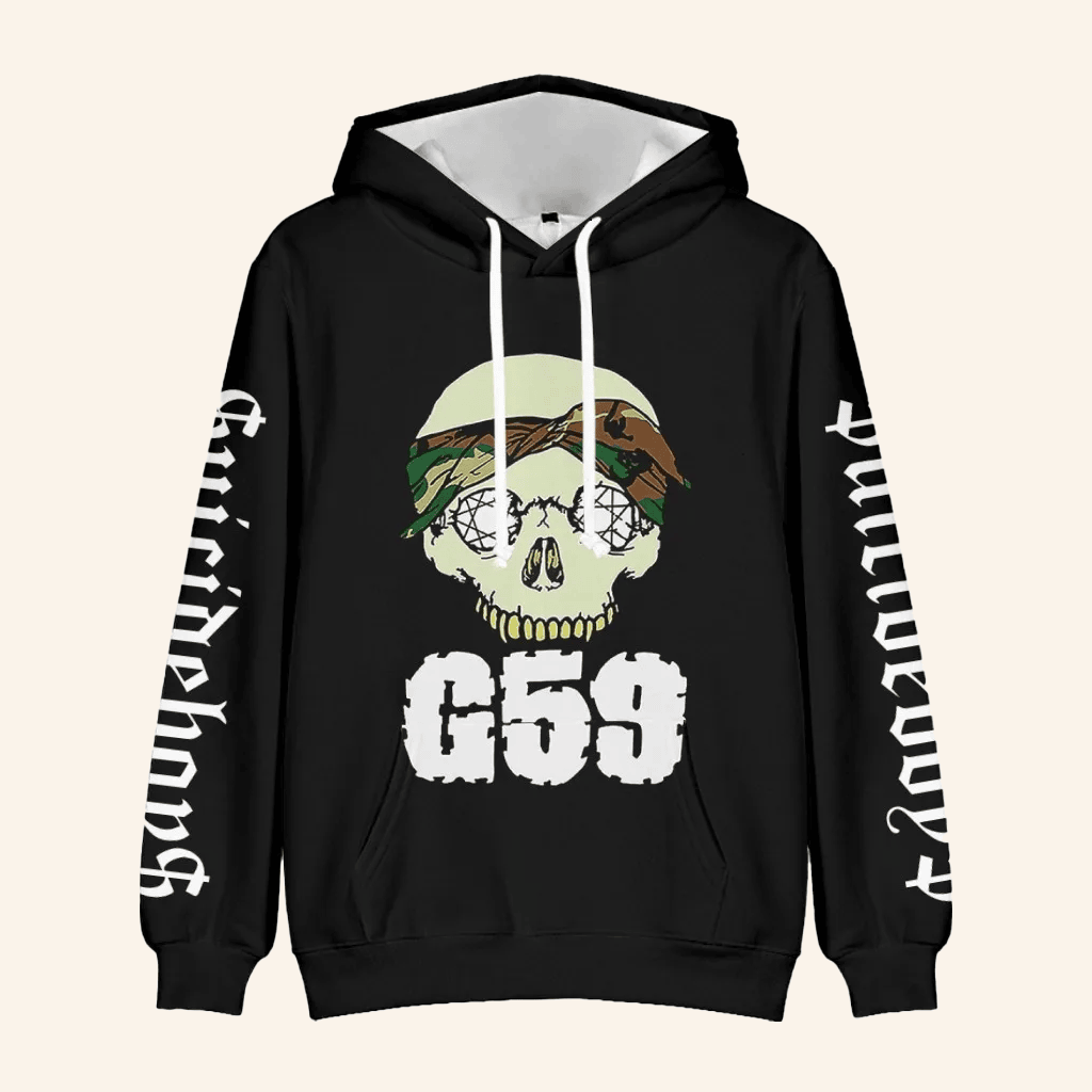 Suicide Boys Merch SuicideBoys Hoodie Skull G59 Records Hoodie Black Gifts For Fans