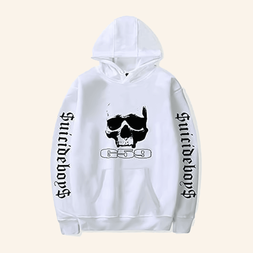 Suicide Boys Merch White Skull G59 Hoodie SuicideBoys Hoodie Gifts For Best Friends