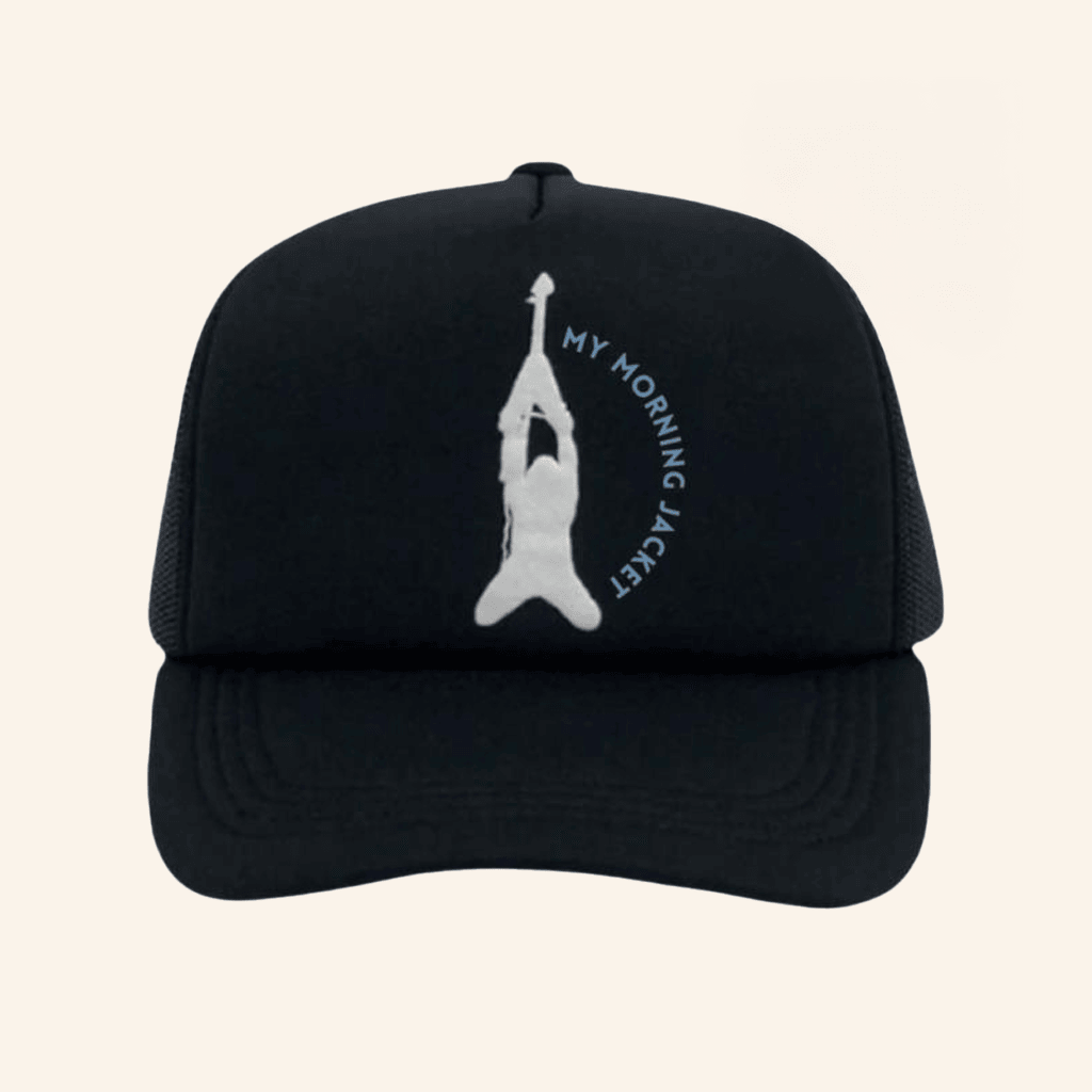 My Morning Jacket Merch Flying V Man Trucker Hat Embroidered Gifts For Husband