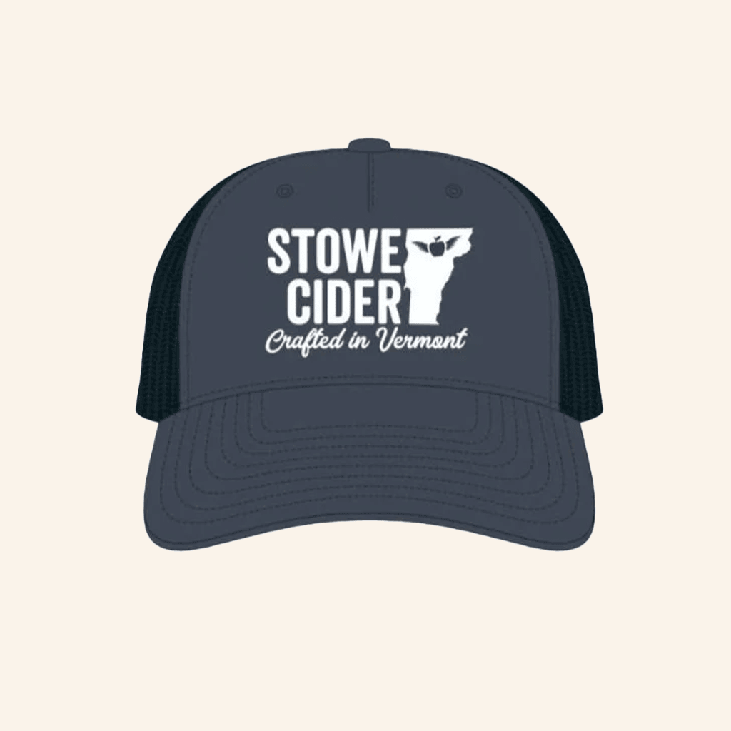 Stowe Cider Merch Stowe Cider Navy Trucker Hat Gifts For Dudes