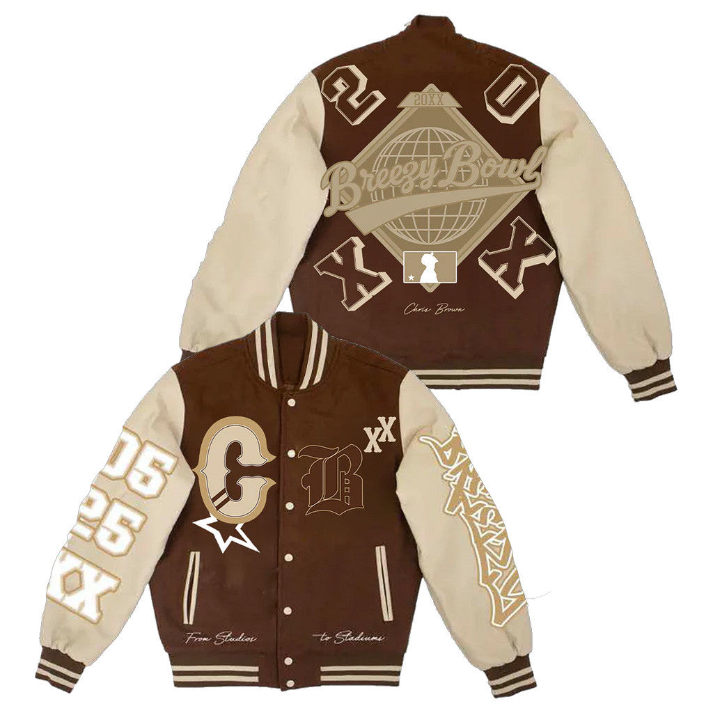 Chris Brown Merch Tour 2025 Chris Brown Varsity Jacket Gifts For Dudes