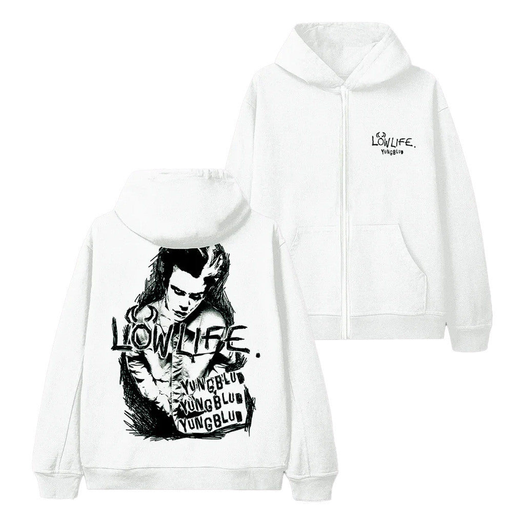 Yungblud Merch Lowlife Zip Up Hoodie Gifts For People Who Like Music
