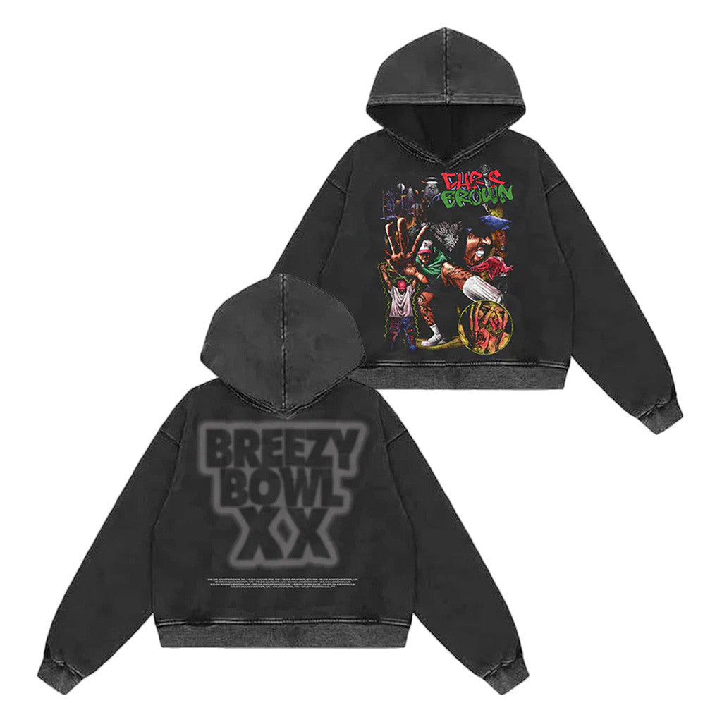 Chris Brown Merch Tour 2025 Breezy Bowl College Hoodie Gifts For Him