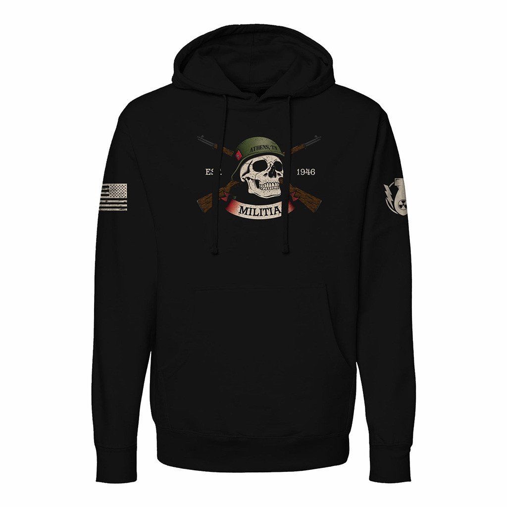 Fat Electrician Merch New Athens TN Militia Hoodie Gifts For Dad