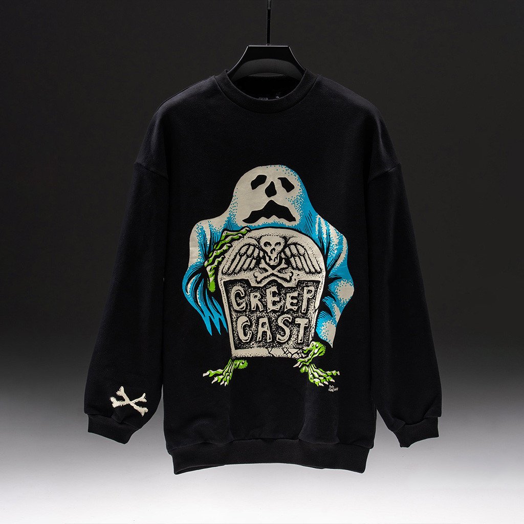Creep Cast Merch CreepCast Tombstone Crewneck Sweatshirt Gifts For Friends