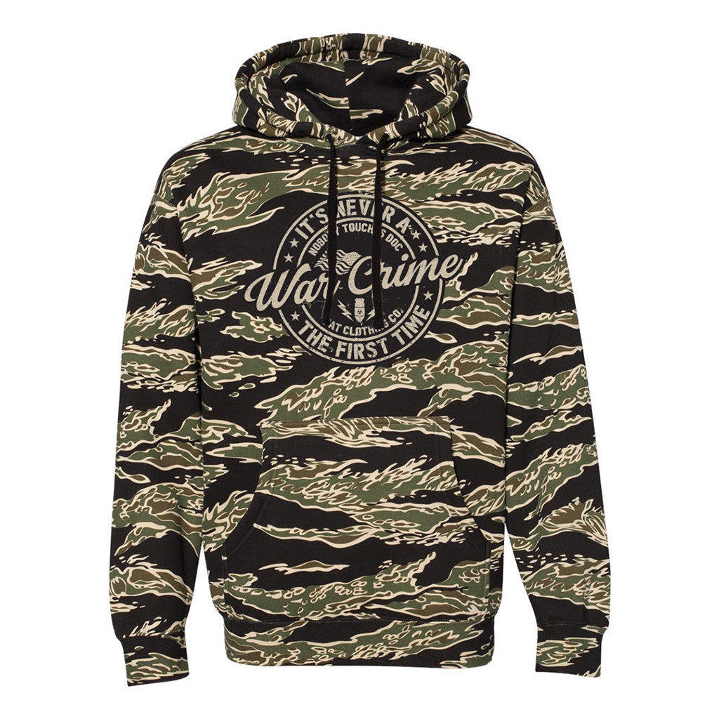 Fat Electrician Merch New War Crime Tiger Camo Hoodie Gifts For Him