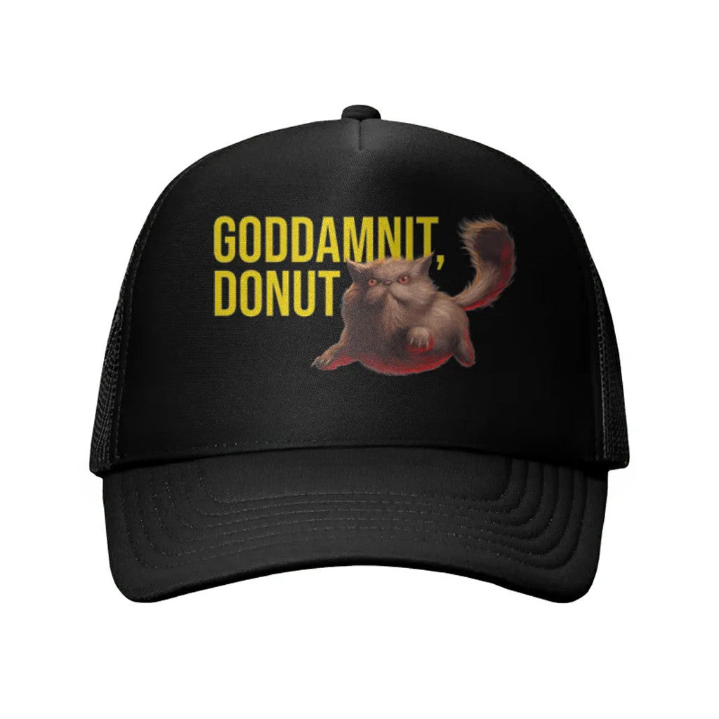 Dungeon Crawler Carl Merch Goddamnit Donut Trucker Hat Present For Husband